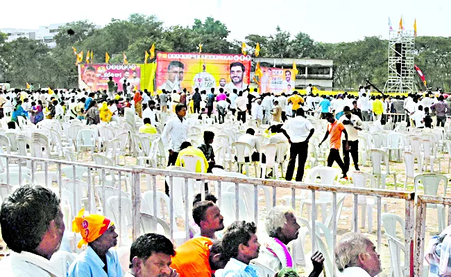 chandrababu public meeting utter flop in Kurnool District - Sakshi