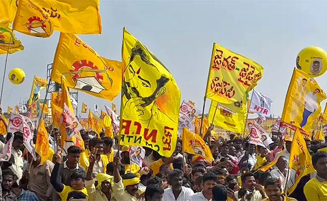 Junior Ntr Flexes In Chandrababu Tiruvuru Public Meeting - Sakshi