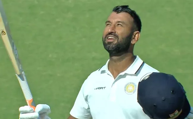  Pujara slams 17th double century, achieves unique record in first-class cricket - Sakshi