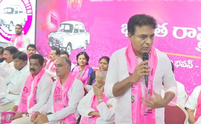 KTR Comments About KCR At Khammam constituency BRS Meeting - Sakshi