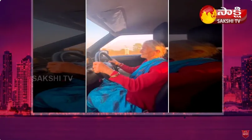 90 Years Old Woman Driving Car 