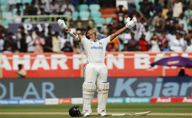 IND VS ENG 2nd Test: Yashasvi Jaiswal Is The 16th Indian To Reach Test Hundred With A Six - Sakshi