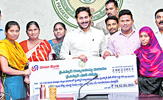 CM Jagan Release YSR Kalyanamasthu and YSR Shaadi Tohfa Funds - Sakshi