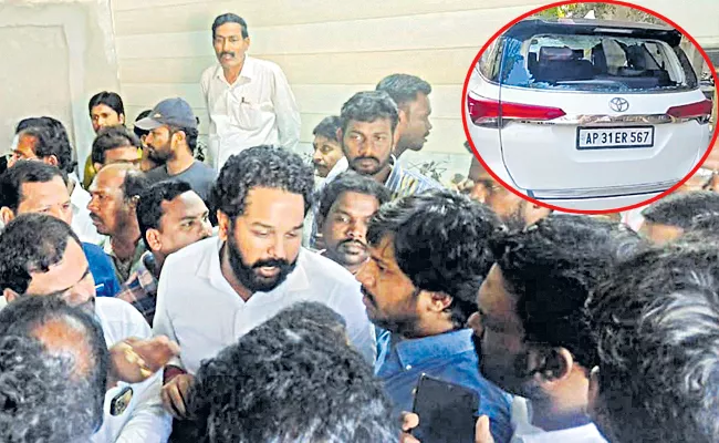 Attack on TDP key leader - Sakshi