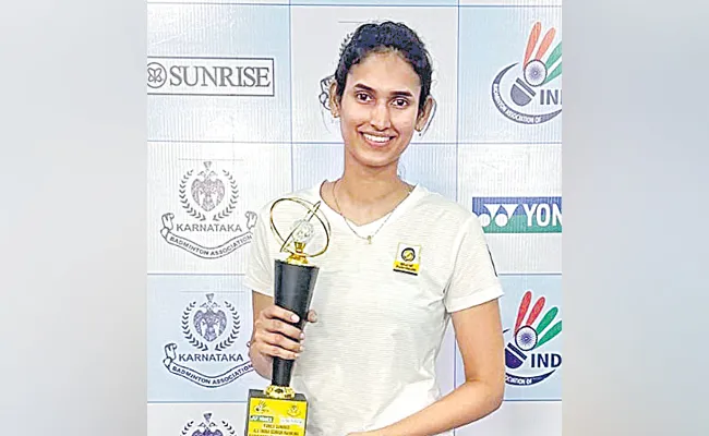 All India Senior Ranking Badminton Tourney Ruthvika Shivani Won Mixed Double Title - Sakshi