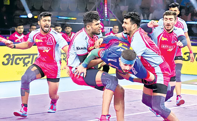 Jaipur Pink Panthers in Top - Sakshi