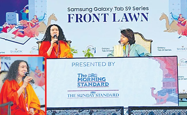 Jaipur Literature Festival 2024: Hollywood to the Himalayas by Sadhvi Bhagawati Saraswati Special Story - Sakshi