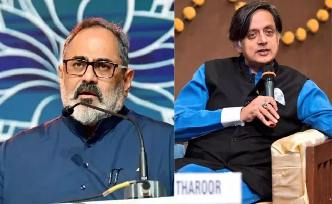 Rajeev Chandrasekhar On Dig At Senior Congress Leader Shashi Tharoor - Sakshi