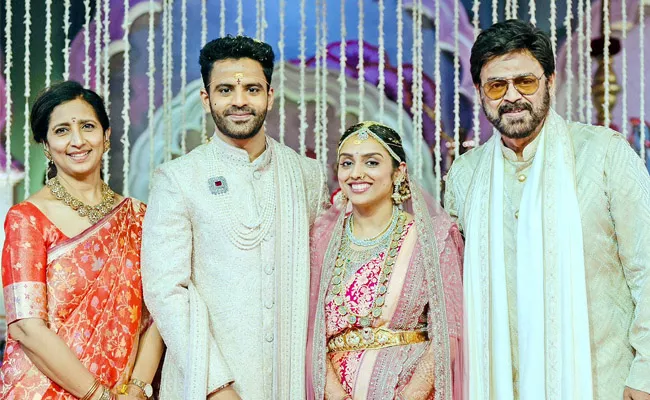 venkatesh second daughter hayavahini Weds Nishanth - Sakshi