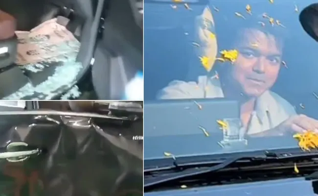 Thalapathy Vijay Fans In Kerala Damaged Car Video Viral - Sakshi