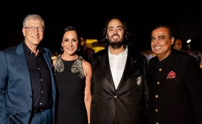 Bill Gates Attend Anant Ambani Pre-wedding Bash With Girlfriend Paula Hurd - Sakshi