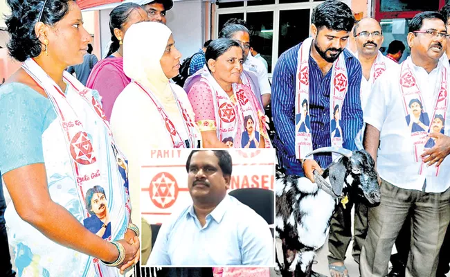 Internal Clash Between Janasena Leaders in Vizag - Sakshi