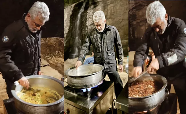 Ajith Prepare Biryani For His Friends, Video Goes Viral - Sakshi