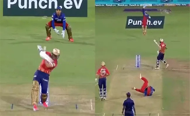 Anuj Rawats Jumping Catch, Sam Curran shock - Sakshi