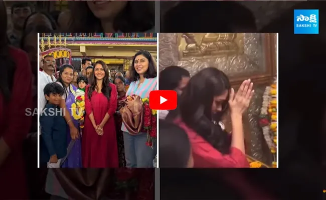 Mrunal Thakur Visits Balkampet Yellamma Temple In Hyderabad