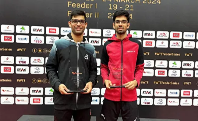 WTT Feeder Level Tourney: Manav Thakkar, Manush Shah Pair Crowned Mens Doubles Title - Sakshi