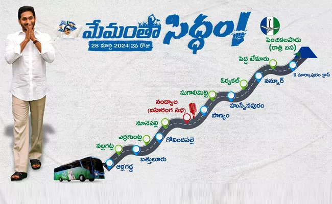 CM YS Jagan Memanta Siddham Bus Yatra In Nandyala Live Updates - Sakshi