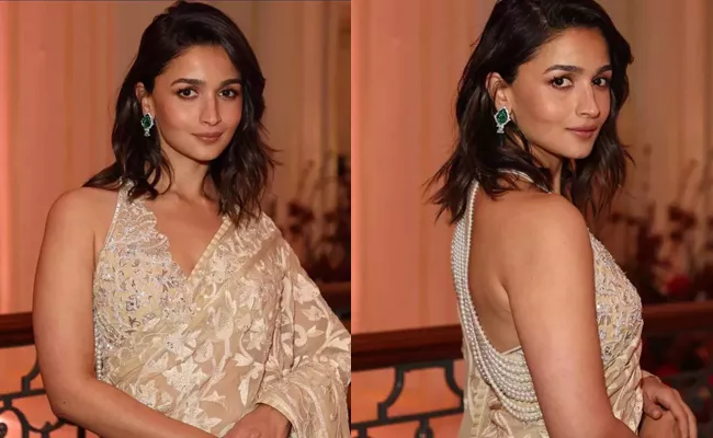 Alia Bhatt Stuns At The Hope Gala Vintage Saree check details - Sakshi