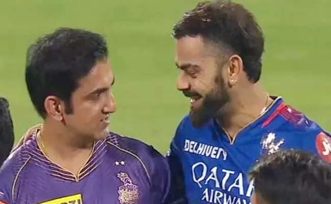 Should Be Given Oscar: Gavaskar Reacts as Kohli Gambhir Hug RCB vs KKR IPL 2024 - Sakshi