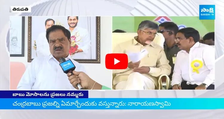 Deputy CM Narayana Swamy Slams Chandrababu Naidu 