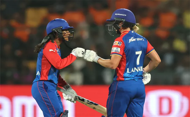 WPL 2024: Jemimah Rodrigues And Meg Lanning Slams Blasting 50s, Delhi Capitals Score 192 For 4 Against Mumbai Indians - Sakshi