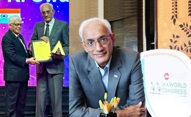 Srinivasan KSwamy Presented With IAA Golden Compass Award - Sakshi