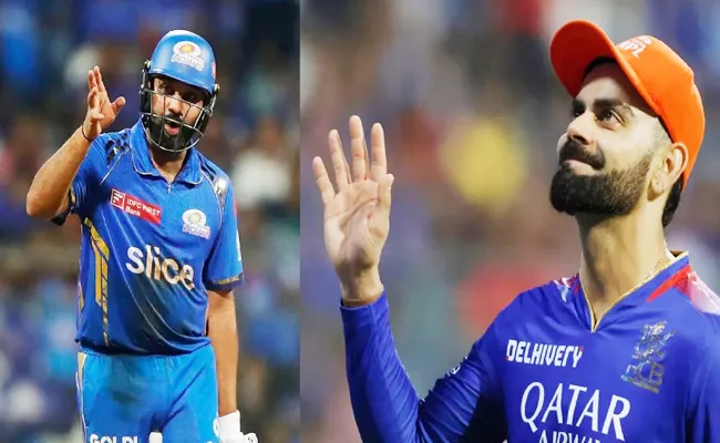 IPL 2024 MI vs RCB Kohli Pokes Rohit From Back Video Goes Viral - Sakshi