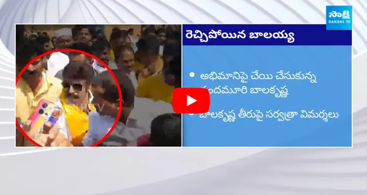 TDP MLA Balakrishna Slaps His Cadre Member In Kadiri 