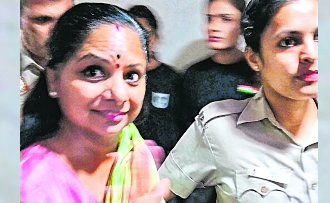 TS BRS Leader Kavitha Sent To CBI Custody Till April 15 In Liquorgate Case - Sakshi