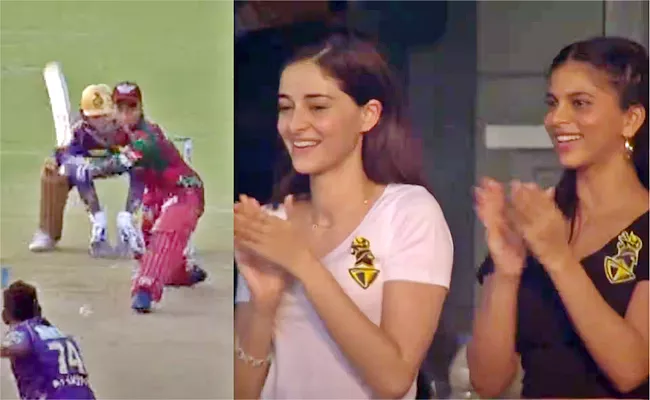 Ananya Pandey And Shahrukh Khan Joy As Narine Sends Badoni Packing - Sakshi