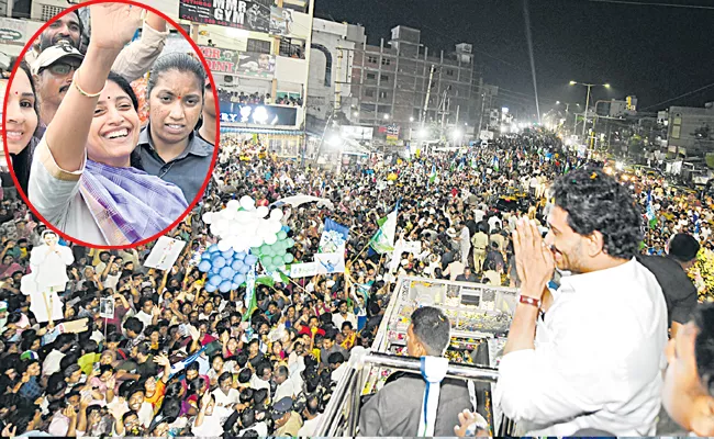 Ys jagan bus yatra enters Guntur district to NTR district - Sakshi