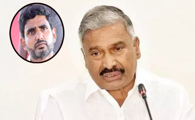 Peddireddy Ramachandra Reddy Serious On Nara Lokesh - Sakshi