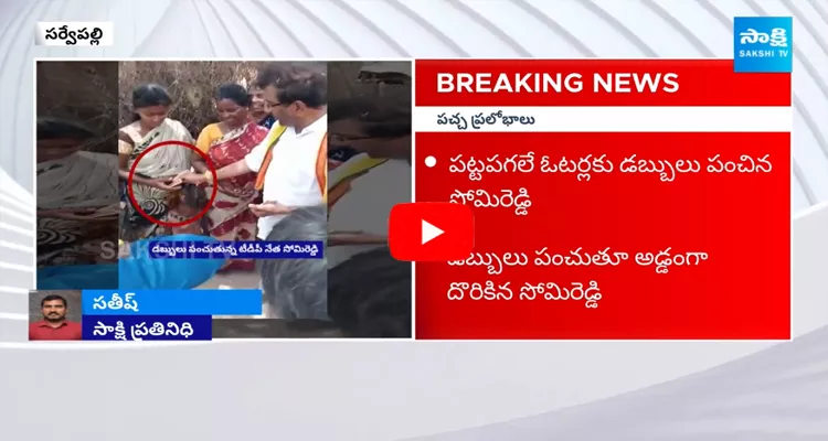 Somireddy Chandra Mohan Reddy Distributing Money Among Voters 