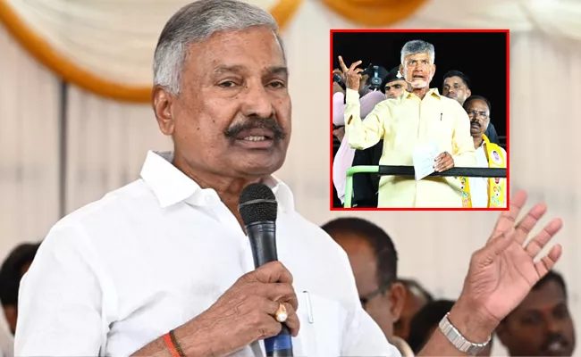 AP Minster Peddireddy Slams Chandrababu Stone Politics - Sakshi