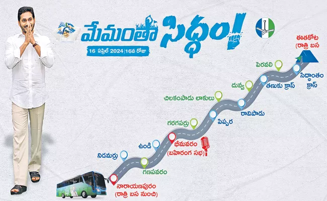 CM YS Jagan Memantha Siddham Bus Yatra Schedule - Sakshi