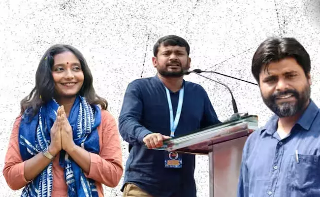 Kanhaiya Kumar Sandeep Saurav Dipsita Dhar Learned Art of Politics from Jnu - Sakshi