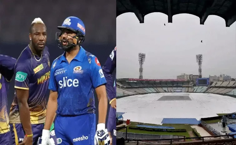 KKR and Mumbai Indians affected by rain, Toss Delay