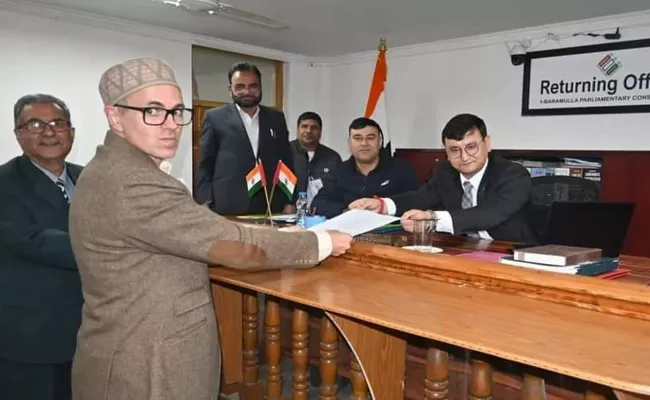 Omar Abdullah Files Nomination For Baramulla Seat