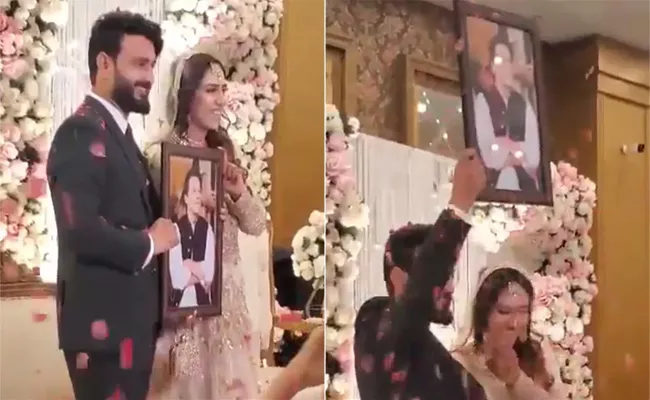 Pakistani Groom Gifts Framed Picture Of Former PM Imran Khan To Bride.