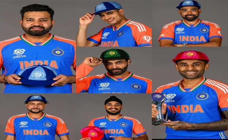 Indian Cricket Team Members Receive Team Of The Year Caps Ahead Of T20 World Cup 2024