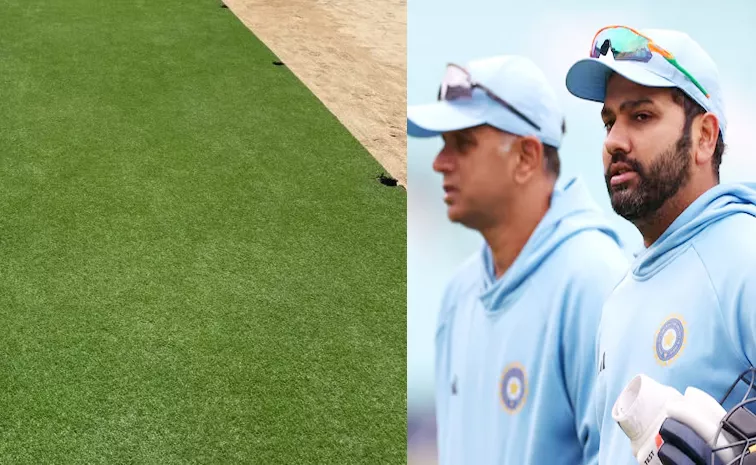 Dravid Rohit Sharma Inspect New York Pitch Know What Is Drop In Pitch Full Details