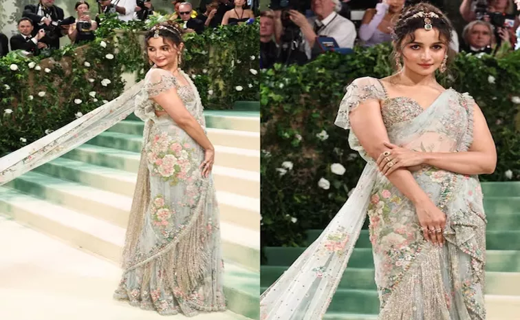 Alia Bhatt Embraced 'The Garden Of Time' In Custom Sabyasachi Saree 