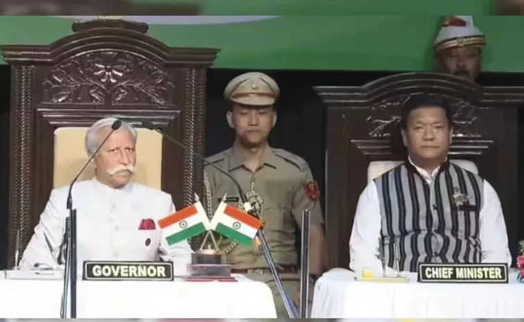 Pema Khandu Taking Oath As Chief Minister of Arunachal Pradesh