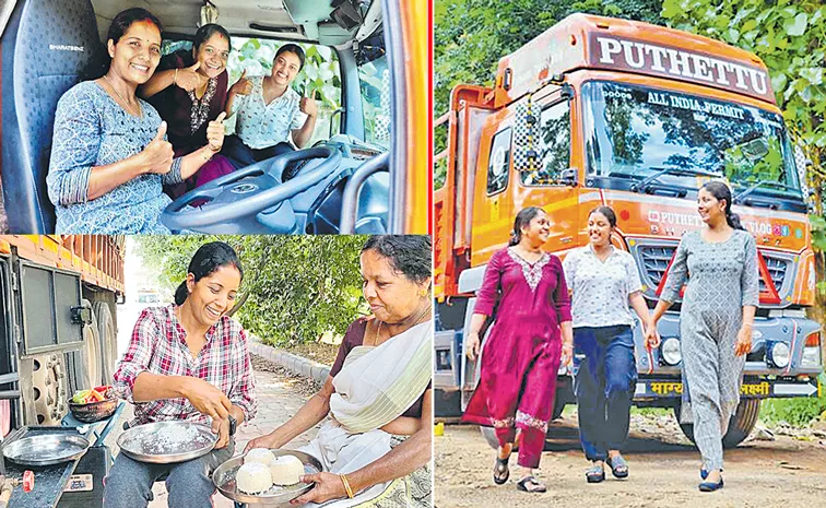 Jalaja, Devika and Surya meet women trio that travelled through 22 states on cargo lorry