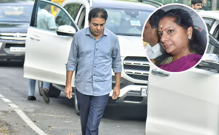 Ktr Mulakhat With Kavitha In Tihar Jail