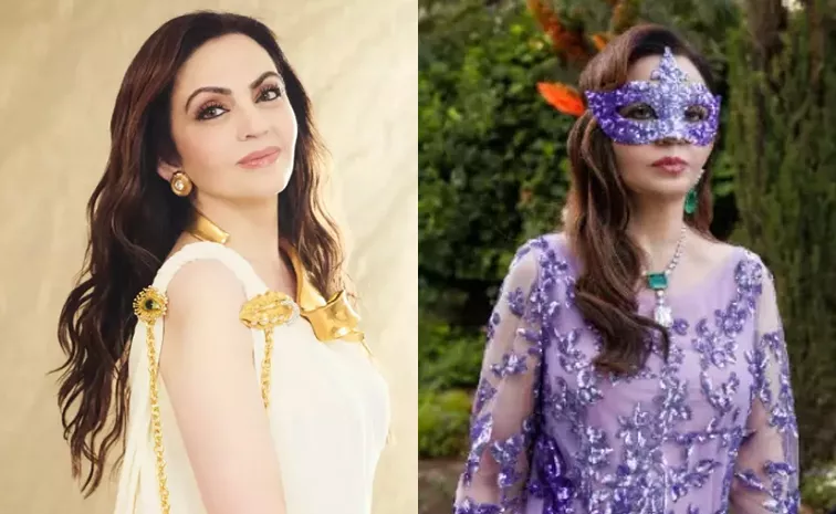 Nita Ambani Stunning  looks White Toga and Unique Jewellery Worth In Lakhs