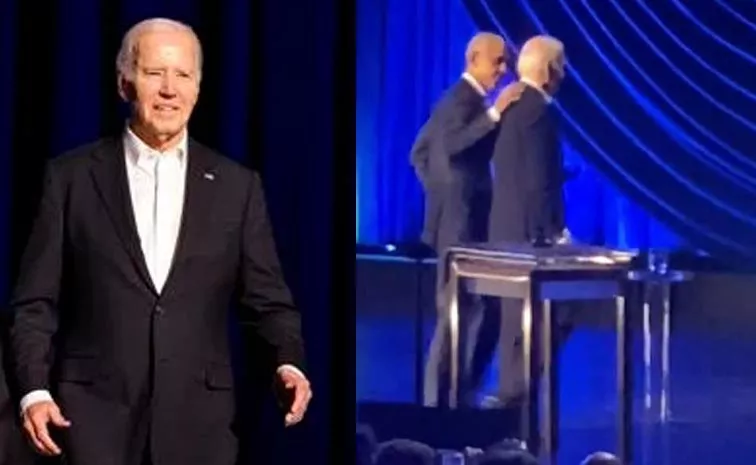 US President Joe Biden Freezes At Fundraiser Program, Video Viral