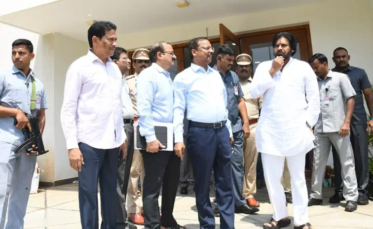 Deputy CM Pawan Kalyan Inspect His Camp Office At Vijayawada