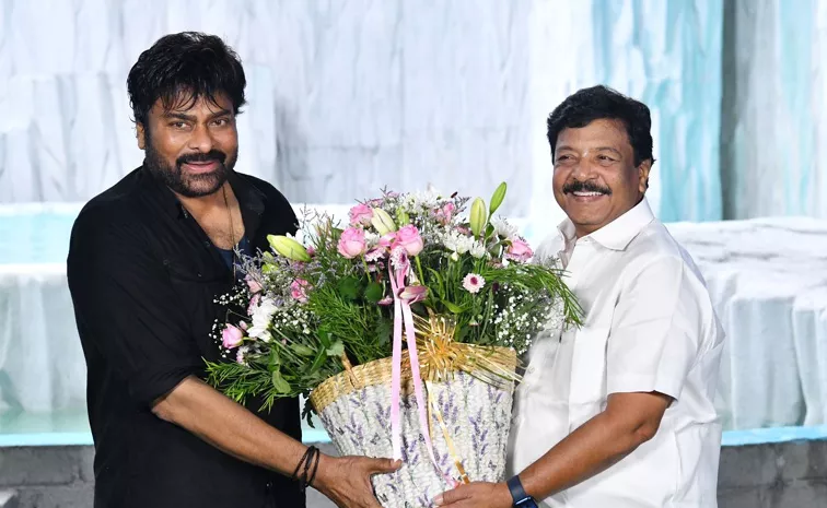 Andhra Pradesh Cinematography Minister Met Chiranjeevi Vishwambhara Set