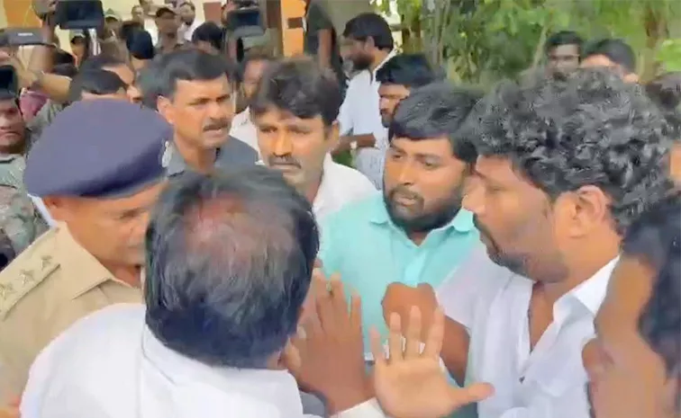 BRS Leaders Over Action At Pocharam Srinivas House